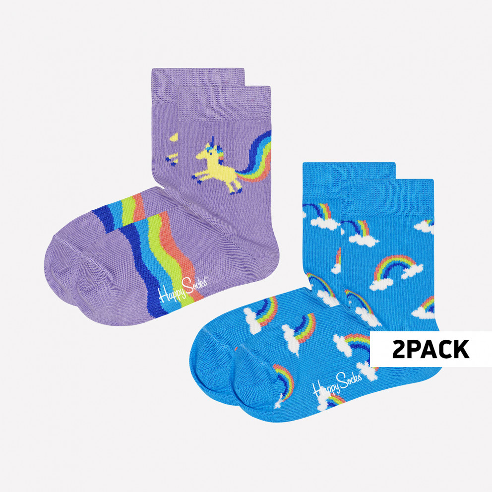 Happy Socks Unicorn & Rainbow Παιδικές Κάλτσες 2-pack