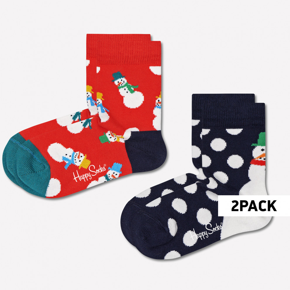 Happy SocksSnowman Παιδικές Κάλτσες 2-Τεμάχια