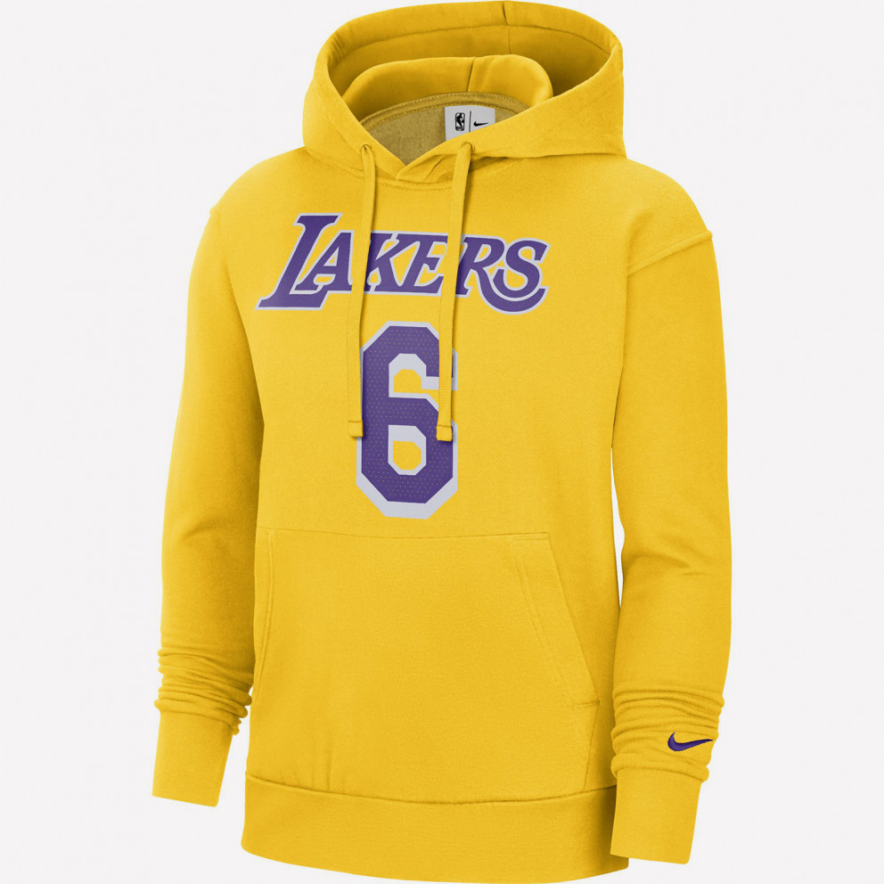 Nike NBA Los Angeles Lakers Lebron James Ανδρική Μπλούζα με Κουκούλα