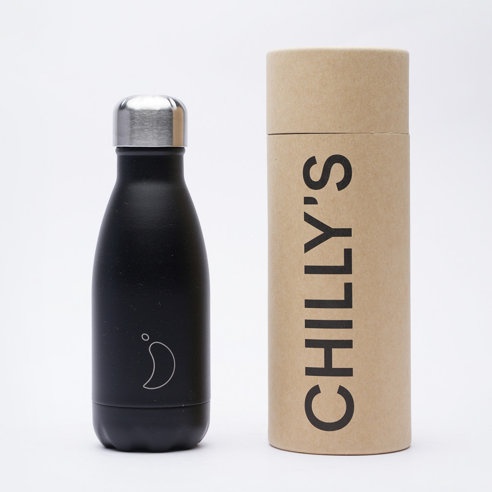 Chilly's Mono Black Matte Ανοξείδωτο Μπουκάλι Θερμός 260 ml