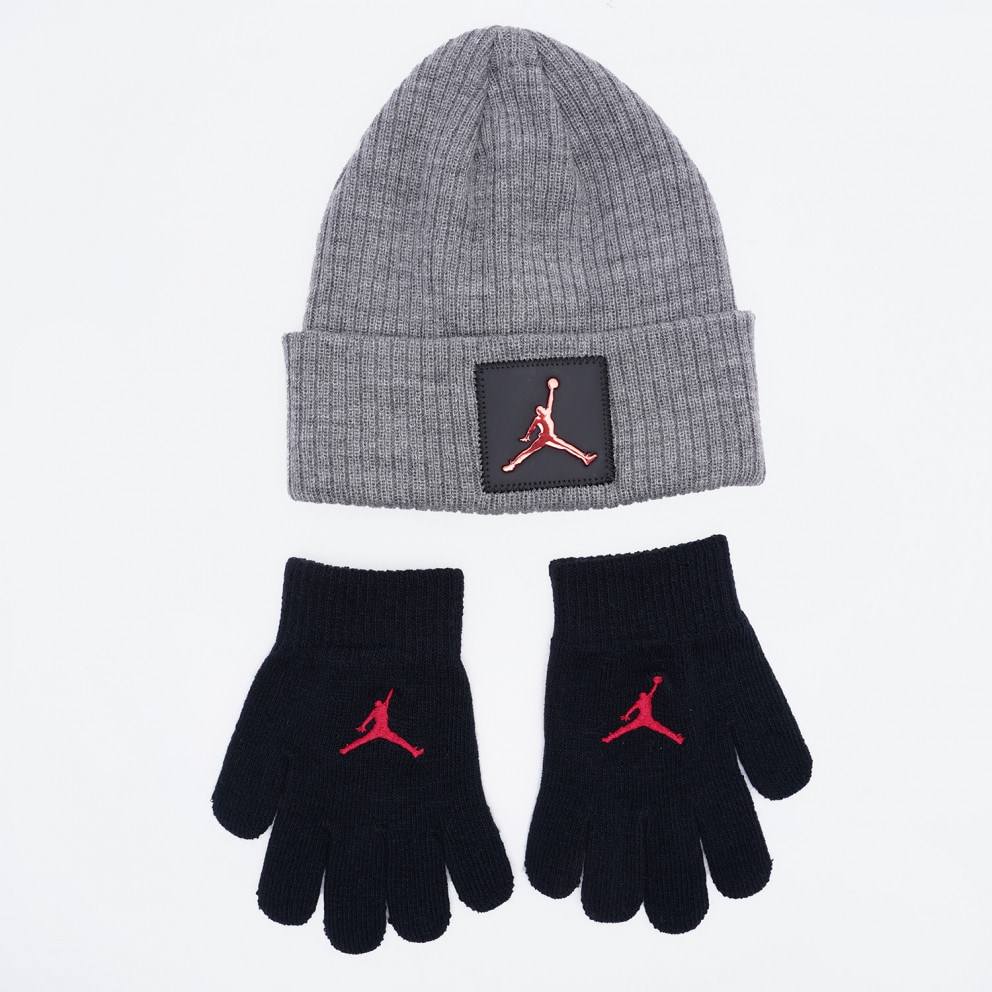 Jordan Metal Jumpman Patch Βρεφικό Σετ Σκούφος με Γάντια