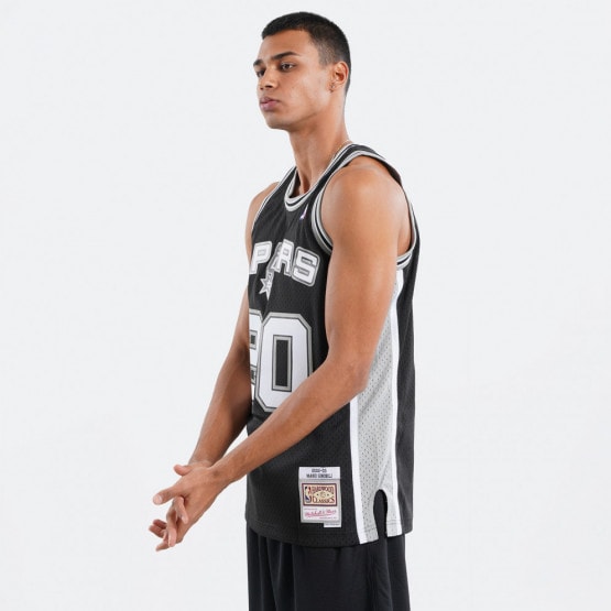 Men's San Antonio Spurs Manu Ginobili Mitchell & Ness Black 2002-03 Hardwood Classics Swingman Jersey