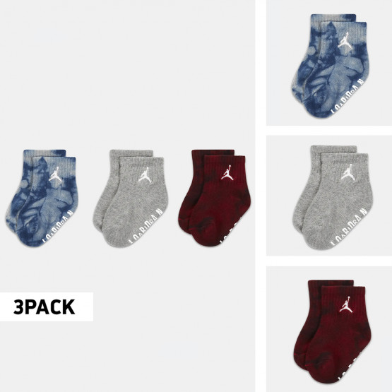Jordan Tie-Dye Gripper 3-Pack Βρεφικές Κάλτσες