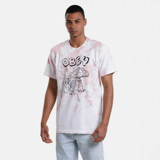 Obey Fairy & Mushroom Tie Dye Men's T-shirt