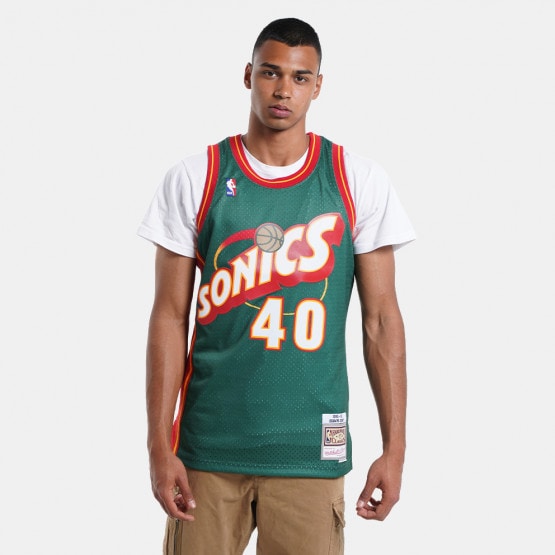 Mitchell & Ness Swingman Seattle SuperSonics Road 1995-96 Shawn Kemp Jersey, Green