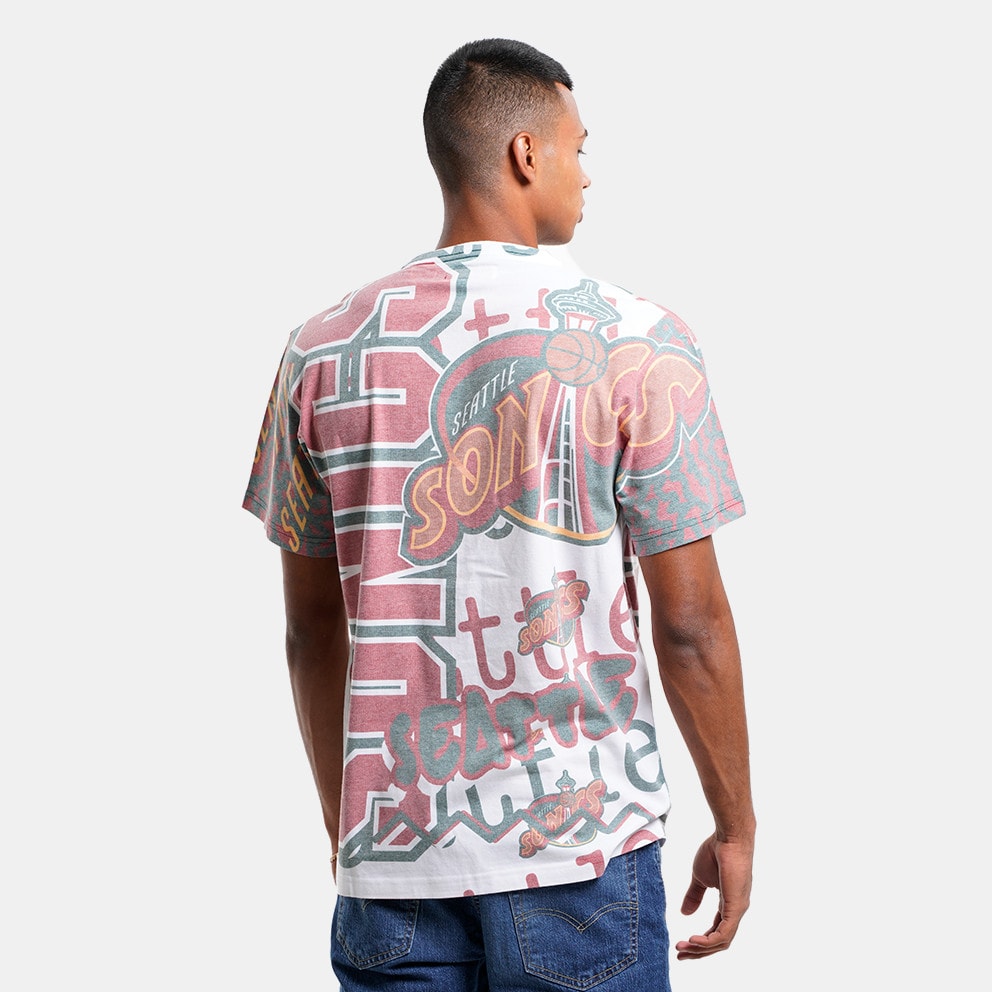 Mitchell & Ness Jumbotron 2.0 Sublimated Seattle Supersonics Men's T-Shirt