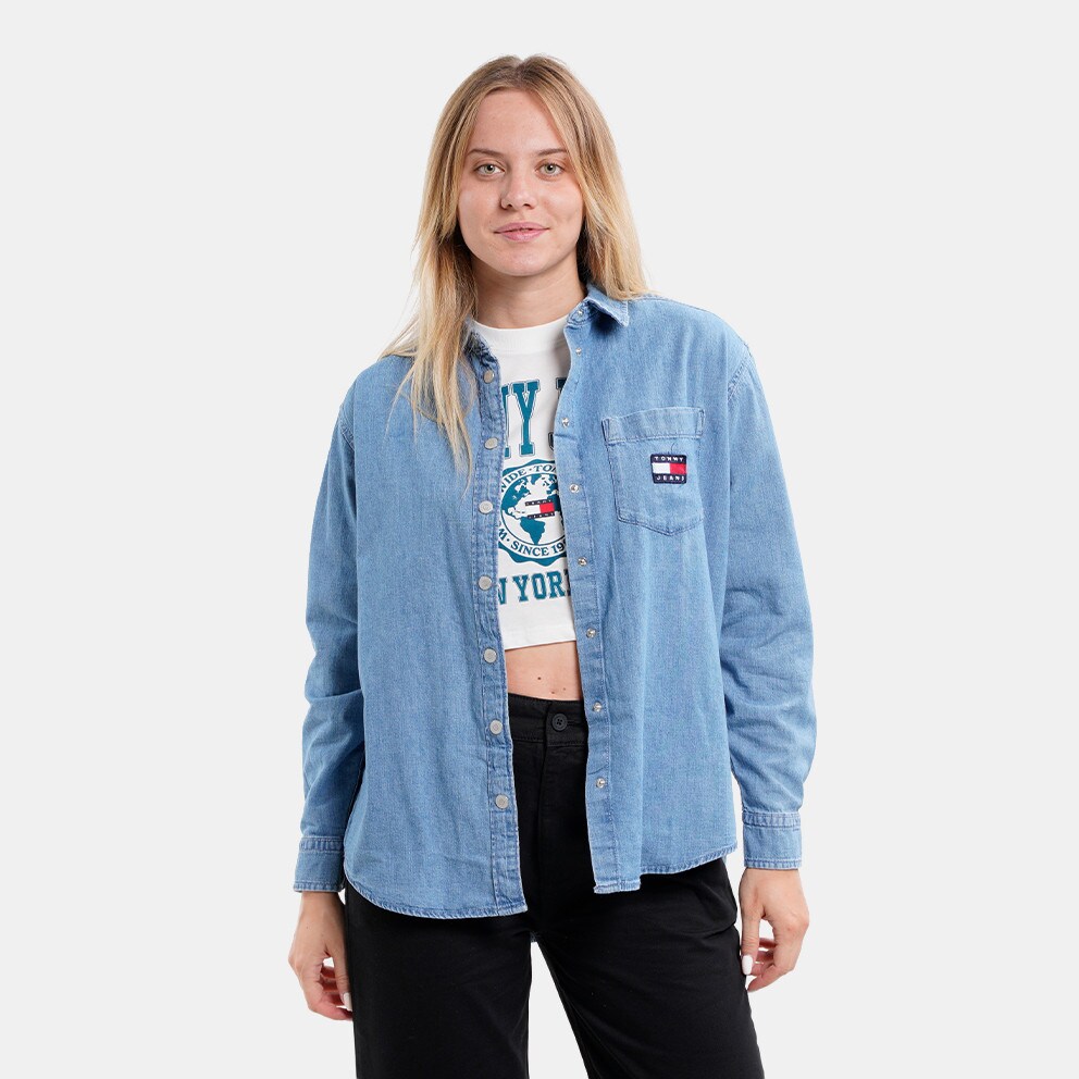 Tommy Jeans Chambray Badge Boy Γυναικείο Πουκάμισο