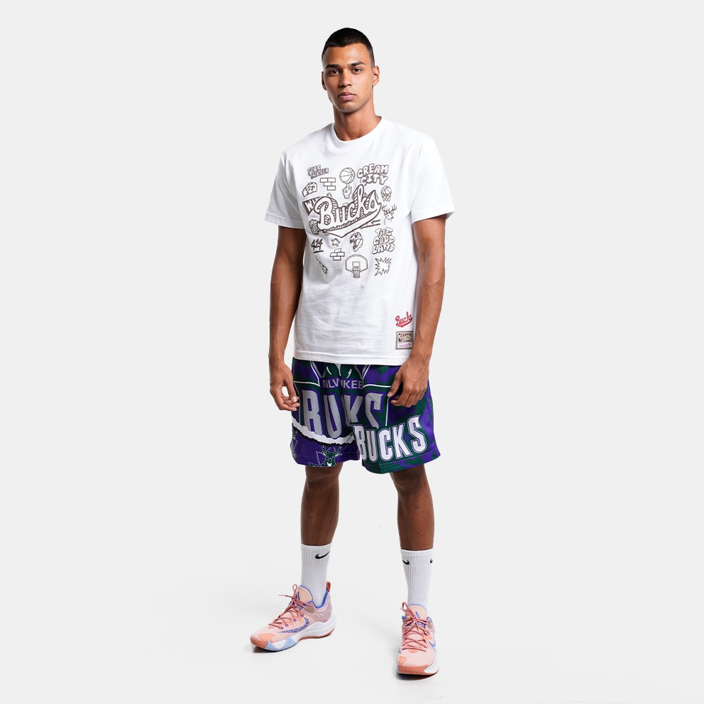 Mitchell & Ness Jumbotron 2.0 Sublimated Milwaukee Bucks  Men's Shorts