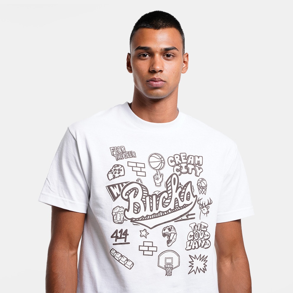 Mitchell & Ness Doodle Milwaukee Bucks Ανδρικό T-Shirt