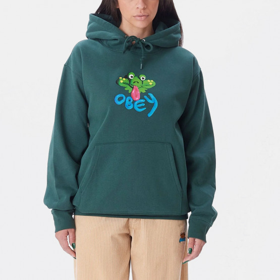 Obey Clay Frog Premium Hooded Γυναικεία Μπλούζα με Κουκούλα