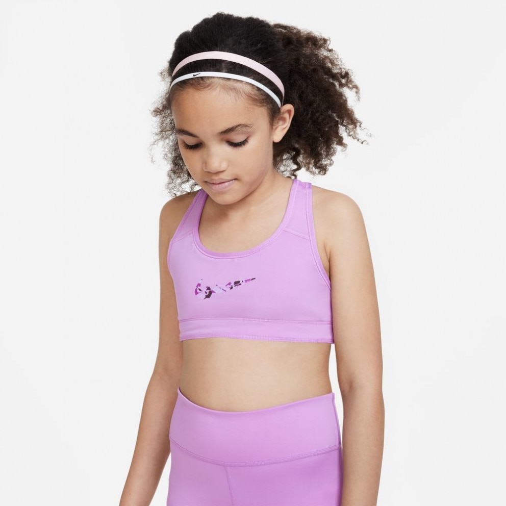 Nike Swoosh Riversible Kids' Sports Bra Pink DX5717-532