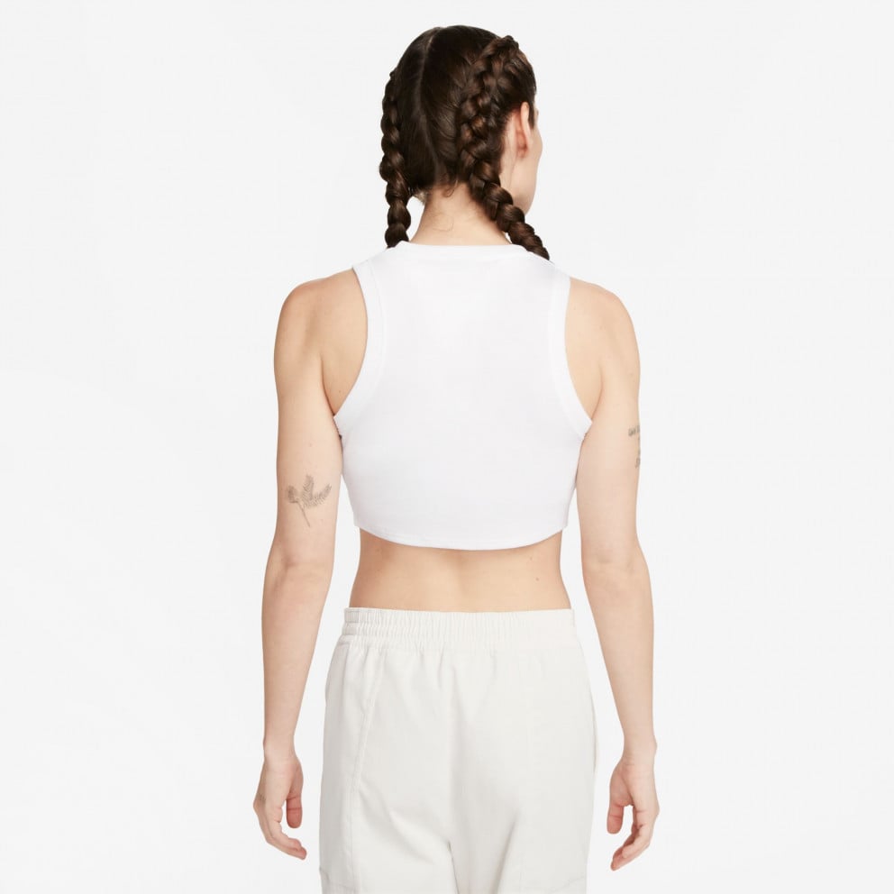 Nike Sportswear Essential Rib Cropped Γυναικεία Αμάνικη Μπλούζα