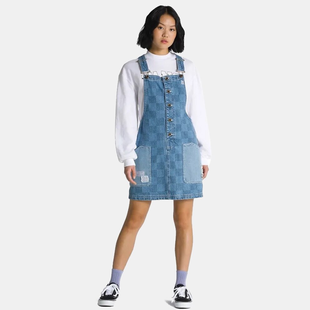 Vans Mended Check Denim Pinafore Women's Dress