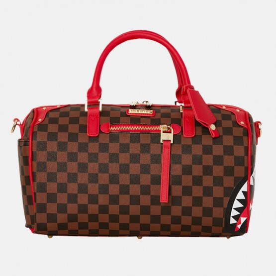 Sprayground Red Sharks In Paris Box Mini Unisex Duffle Bag