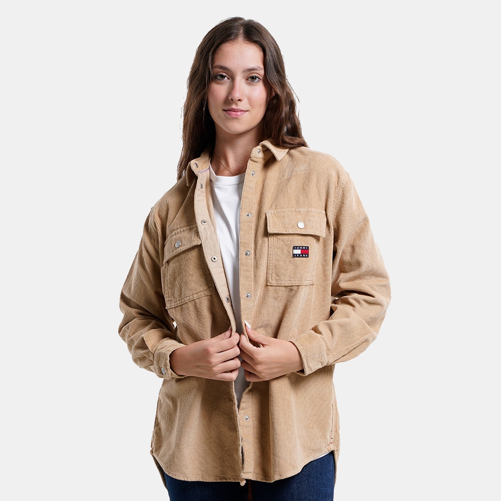 Tommy Jeans Cord Boyfriend Overshirt Oversized Γυναικείο Πουκάμισο