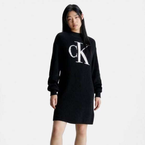 Calvin Klein Ck Intarsia Loose Sweater Dress