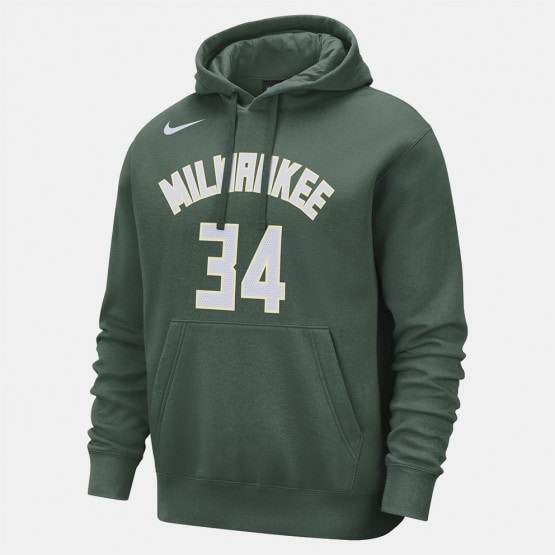 Nike NBA Milwaukee Bucks Club Ανδρικό Φούτερ με Κουκούλα