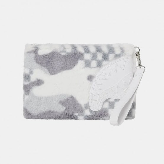 Sprayground White Fur 3Am Cross Over Clutch