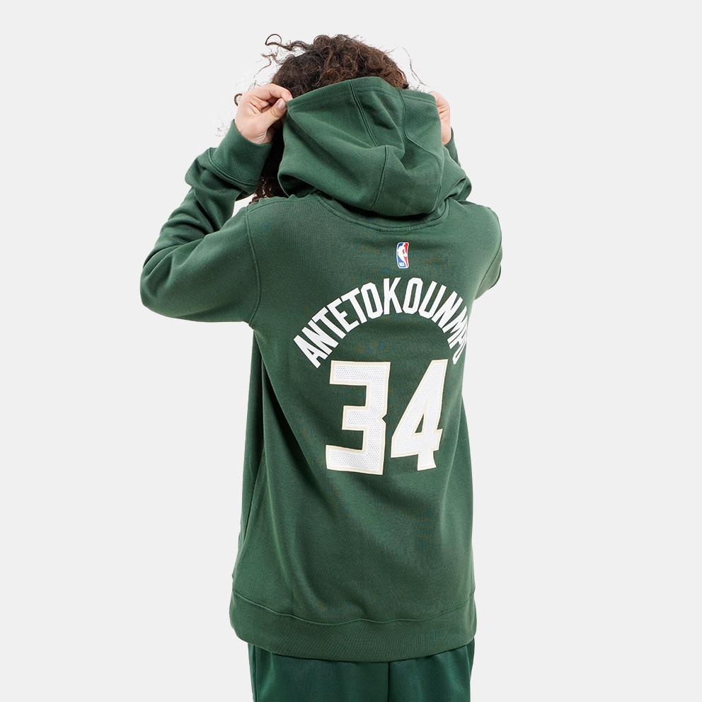 Nike ΝΒΑ Giannis Antetokounmpo Milwaukee Bucks Club Fleece Icon Παιδική Μπλούζα με Κουκούλα