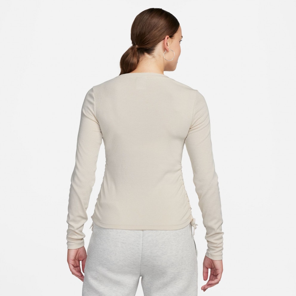 Nike Sportswear Ribbed Γυναικεία Cropped Μπλούζα με Μακρύ Μανίκι