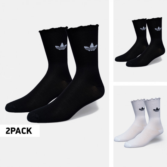 adidas Originals 2 Pack Semi-Sheer Ruffle Crew Women's Socks