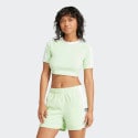 adidas Originals 3 Stripe Baby Tee Γυναικείο Cropped T-shirt