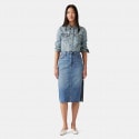 Levi's Side Slit Skirt Med Indigo - Worn In