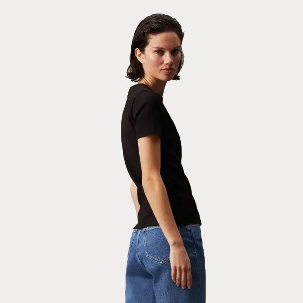 Calvin Klein Woven Label Rib Baby Γυναικείο T-shirt