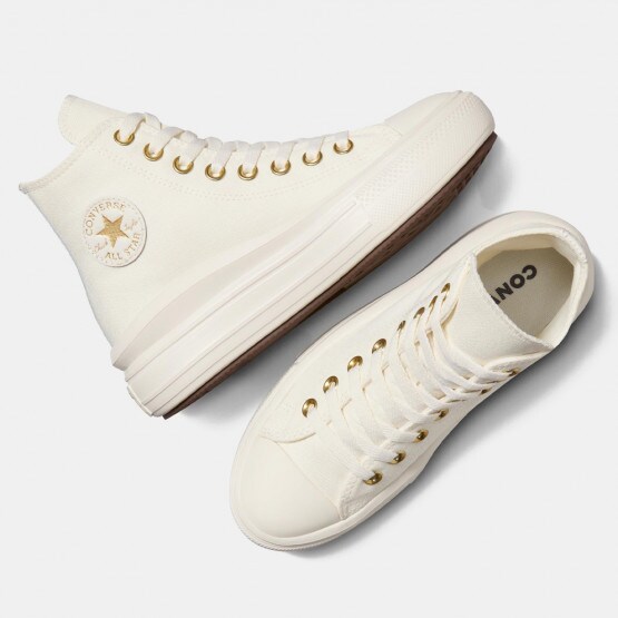 Converse Chuck Taylor All Star Move Tonal Canvas Kids Boots Beige A08384C