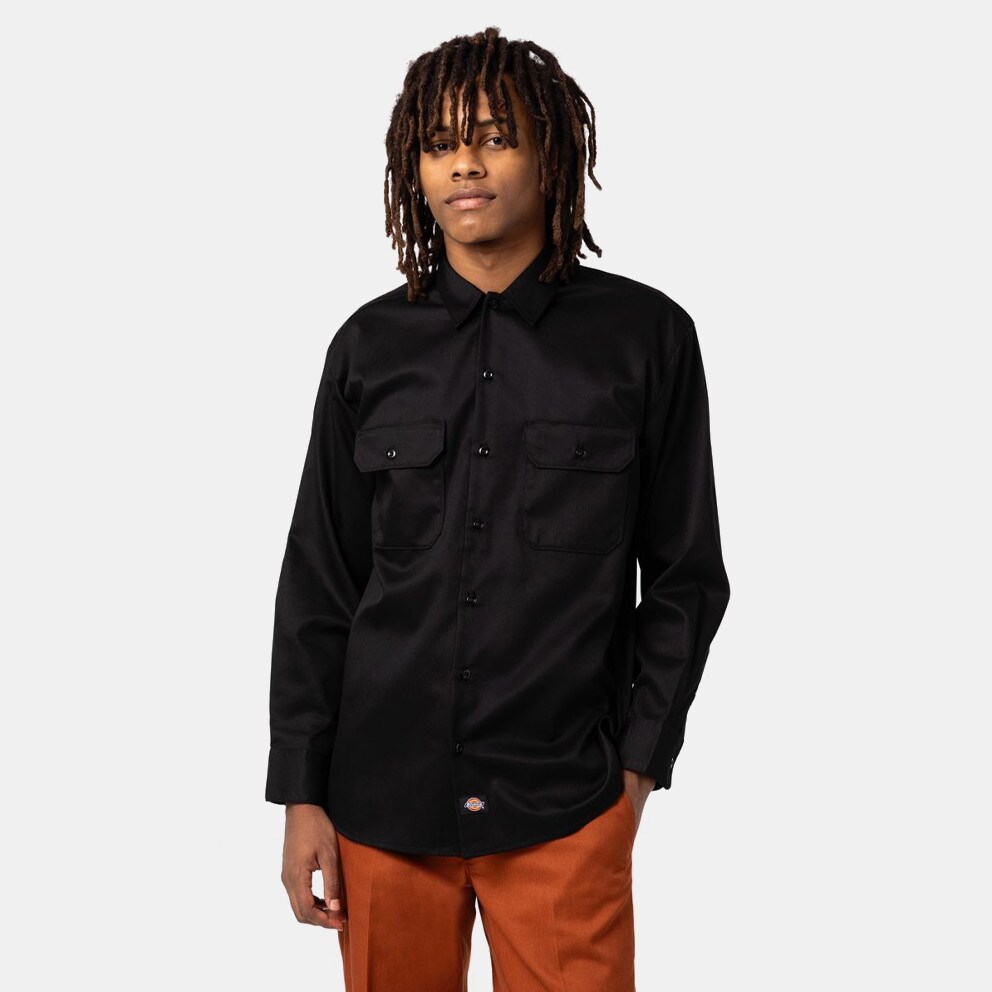 Dickies Work Shirt Ls Rec Black