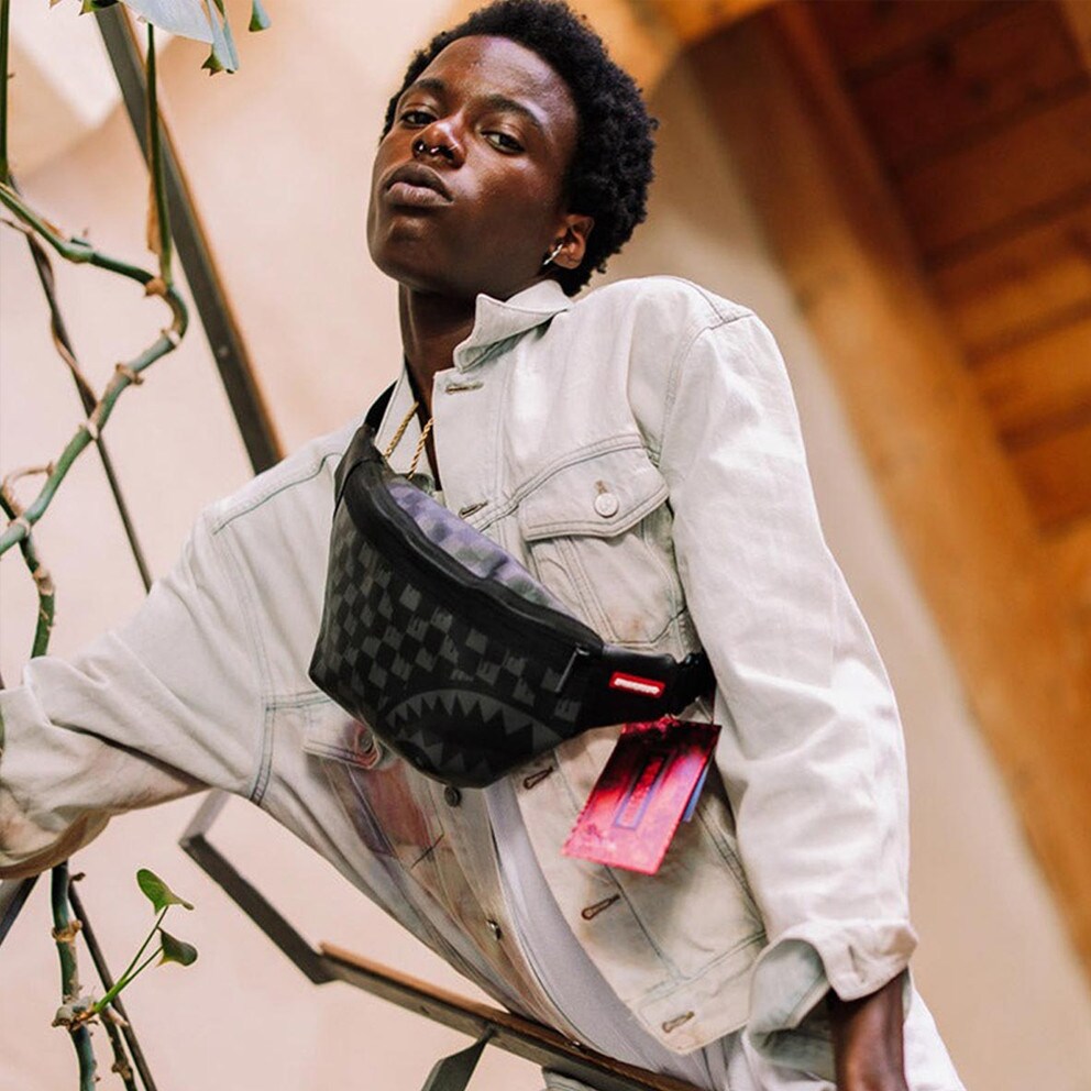 Sprayground Hangover Drip Grey Check Savvy Γυναικεία Τσάντα Χιαστί