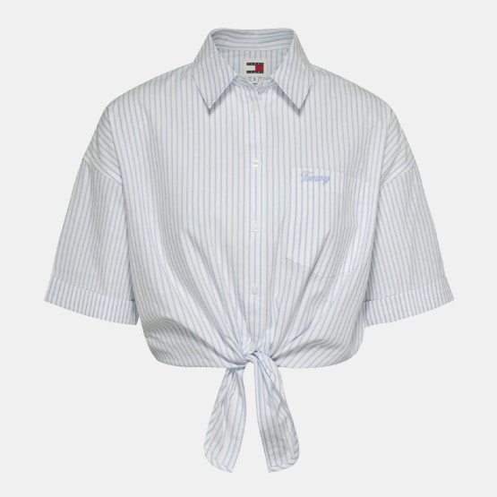 Tommy Jeans Tjw Crp Front Knot Stripe Shirt