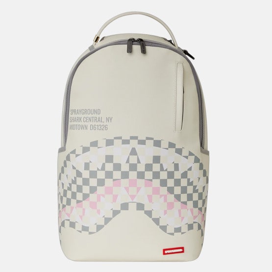 Sprayground Cream Check Shark Central Backpack