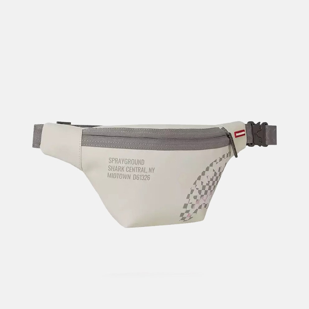 Sprayground Cream Check Shark Central Γυναικεία Τσάντα Μέσης