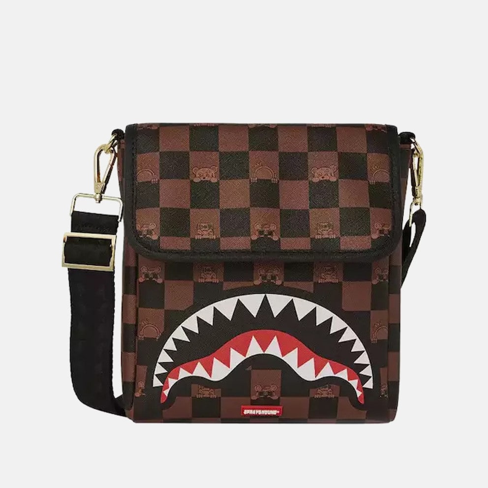 Sprayground Peeking Character Check Messenger Sling Γυναικεία Τσάντα Μέσης