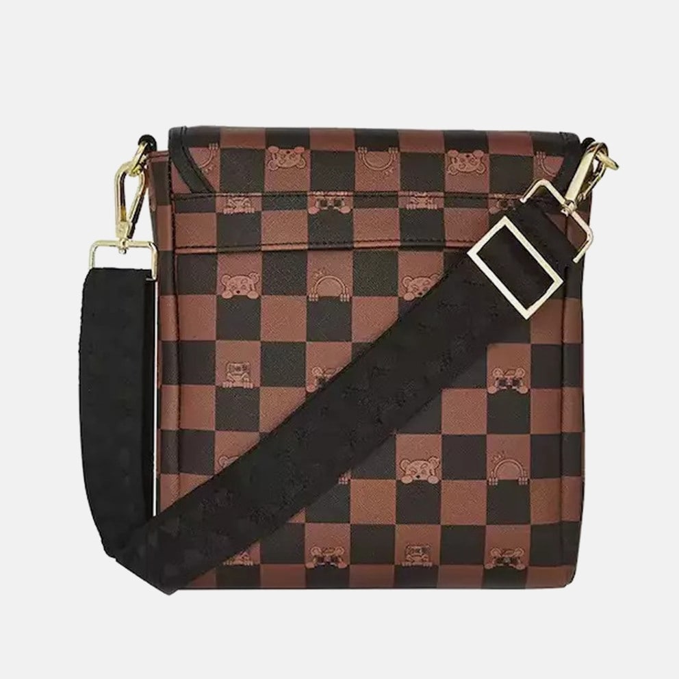 Sprayground Peeking Character Check Messenger Sling Γυναικεία Τσάντα Μέσης