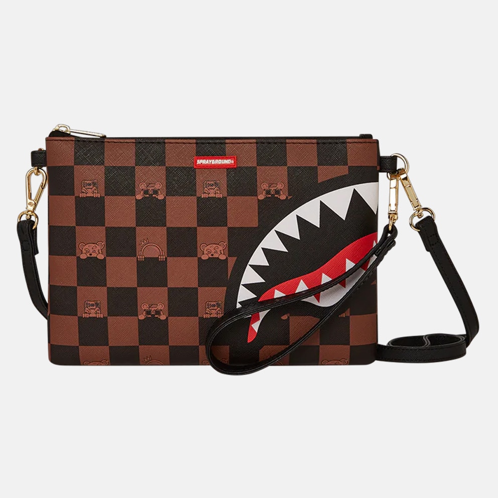 Sprayground Peeking Character Check Pouchette Γυναικεία Τσάντα Ώμου