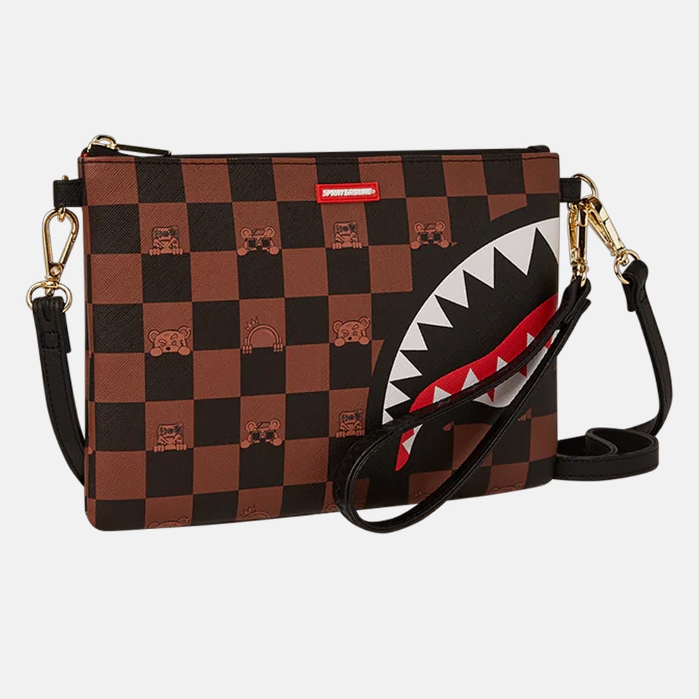 Sprayground Peeking Character Check Pouchette Γυναικεία Τσάντα Ώμου