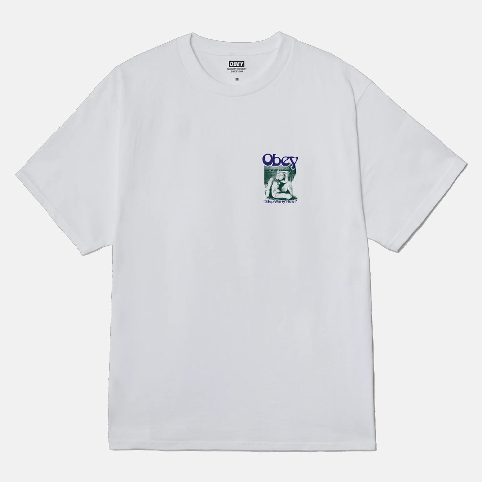 Obey Stop Worry Now Men's T-Shirt