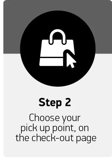 Step 2: Choose your pick up point, on the check-out page